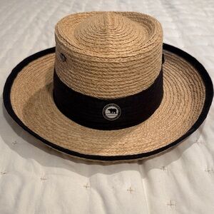 Kate Lord Straw Hat with Black Band Size S/M